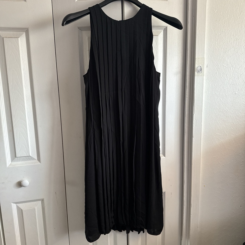 Ralph Lauren Black Pleated Midi Dress